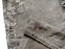 画像8: Dickiesディッキーズ ペンキ飛び&ダメージ&汚れ ダック地 ペインターパンツ ボロ モスグリーン W38 L30★09 (8)