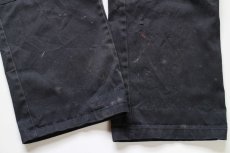 画像9: Dickiesディッキーズ ペンキ飛び&ダメージ ダブルニー ワークパンツ ボロ 黒 フェード W36 L32★01 (9)