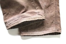 画像9: Dickiesディッキーズ ペンキ飛び ダック地 ペインターパンツ ボロ 焦げ茶 フェード W38 L32★15 (9)
