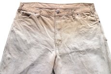 画像4: Dickiesディッキーズ ダメージ ダック地 ペインターパンツ ボロ 茶 フェード W40 L32★08 (4)