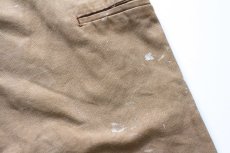 画像8: 00s Dickiesディッキーズ ペンキ飛び ダブルニー ダック地 ワークパンツ 茶 フェード W38 L30★18 (8)