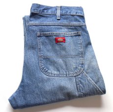 画像1: Dickiesディッキーズ ダメージ&汚れ デニム ペインターパンツ ボロ W36 L32★06 (1)