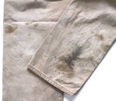 画像8: Dickiesディッキーズ ダメージ ダック地 ペインターパンツ ボロ 茶 フェード W40 L32★08 (8)