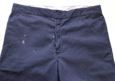 画像4: Dickiesディッキーズ ペンキ飛び ダブルニー ワークパンツ 紺 フェード W44★02 特大 (4)