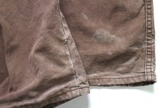画像8: Dickiesディッキーズ ペンキ飛び ダック地 ペインターパンツ ボロ 焦げ茶 フェード W38 L32★15 (8)