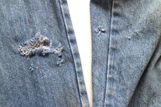 画像8: Dickiesディッキーズ ダメージ&汚れ デニム ペインターパンツ ボロ W36 L32★06 (8)