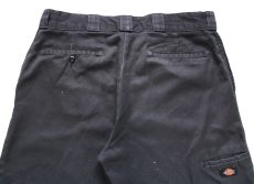 画像5: Dickiesディッキーズ ペンキ飛び&ダメージ ダブルニー ワークパンツ ボロ 黒 フェード W36 L32★01 (5)