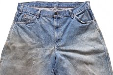 画像4: Dickiesディッキーズ ダメージ&汚れ デニム ペインターパンツ ボロ W36 L32★06 (4)