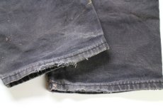 画像10: Dickiesディッキーズ ブリーチ&ペンキ飛び ダック地 ペインターパンツ ボロ 黒 フェード W38★12 (10)