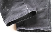 画像10: Dickiesディッキーズ ペンキ飛び&ダメージ ダック地 ペインターパンツ ボロ 黒 フェード W32 L34★10 (10)