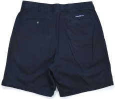 画像2: 00s CHAPS GOLF ラルフローレン ツータック コットン ショートパンツ 黒 W36★ショーツ (2)