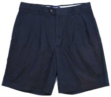 画像1: 00s CHAPS GOLF ラルフローレン ツータック コットン ショートパンツ 黒 W36★ショーツ (1)