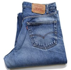 画像2: 00s Levi'sリーバイス 550 ペンキ飛び デニムパンツ ヒゲ W34 L30 (2)