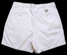 画像2: 90s ポロ ラルフローレン ツータック コットン チノ ショートパンツ アイボリー W36★159 ショーツ (2)
