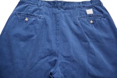 画像4: 90s USA製 ポロ ラルフローレン ツータック コットン チノ ショートパンツ 薄紺 フェード W36★ショーツ (4)