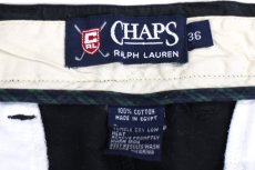 画像5: 00s CHAPS GOLF ラルフローレン ツータック コットン ショートパンツ 黒 W36★ショーツ (5)