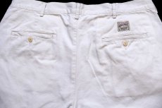 画像4: 90s ポロ ラルフローレン ツータック コットン チノ ショートパンツ アイボリー W36★159 ショーツ (4)