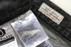 画像6: LEVI'Sリーバイス PREMIUM 501 BIGE USED加工 ストレッチ 先染め ブラック デニムパンツ カスタム W35★SDP4601 (6)
