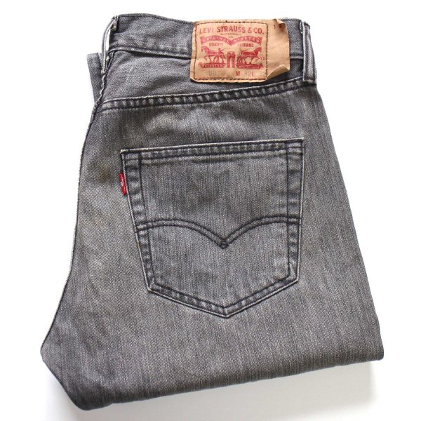 Levi'sリーバイス 501 USED加工 先染め グレー デニムパンツ W32 L32