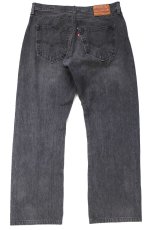 画像3: LEVI'Sリーバイス PREMIUM 501 BIGE USED加工 ストレッチ 先染め ブラック デニムパンツ カスタム W35★SDP4601 (3)