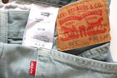 画像5: Levi'sリーバイス 501 カラーデニムパンツ グリーングレー W30 L32★SDP4600 (5)
