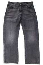 画像2: LEVI'Sリーバイス PREMIUM 501 BIGE USED加工 ストレッチ 先染め ブラック デニムパンツ カスタム W35★SDP4601 (2)