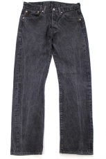 画像2: Levi'sリーバイス 501 ブラック デニムパンツ W31 L30★SDP4602 (2)