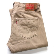 画像1: Levi'sリーバイス 501 後染め カラーデニムパンツ カーキ W32 L34★SDP4590 (1)