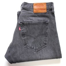 画像1: LEVI'Sリーバイス PREMIUM 501 BIGE USED加工 ストレッチ 先染め ブラック デニムパンツ カスタム W35★SDP4601 (1)