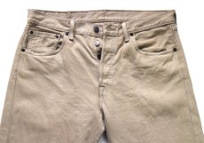 画像4: Levi'sリーバイス 501 後染め カラーデニムパンツ カーキ W32 L34★SDP4590 (4)