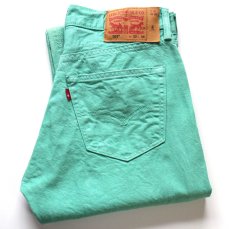 画像1: Levi'sリーバイス 501 カラーデニムパンツ ライトグリーン W32★SDP4599 (1)