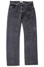画像2: 00s メキシコ製 Levi'sリーバイス 501 ブラック デニムパンツ W34★SDP4606 (2)