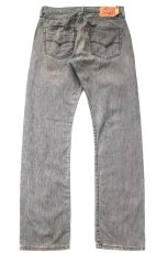 画像3: Levi'sリーバイス 501 USED加工 先染め グレー デニムパンツ W32 L32★SDP4591 (3)