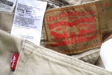 画像5: Levi'sリーバイス 501 後染め カラーデニムパンツ カーキ W32 L34★SDP4590 (5)