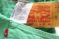 画像5: Levi'sリーバイス 501 カラーデニムパンツ ライトグリーン W32★SDP4599 (5)