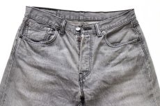 画像4: Levi'sリーバイス 501 USED加工 先染め グレー デニムパンツ W33 L34★SDP4592 (4)