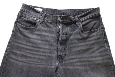 画像4: LEVI'Sリーバイス PREMIUM 501 BIGE USED加工 ストレッチ 先染め ブラック デニムパンツ カスタム W35★SDP4601 (4)