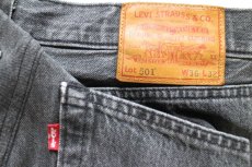 画像5: LEVI'Sリーバイス PREMIUM 501 BIGE USED加工 ストレッチ 先染め ブラック デニムパンツ カスタム W35★SDP4601 (5)
