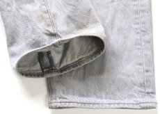 画像9: Levi'sリーバイス 501 ダメージ 先染め グレー デニムパンツ W33★SDP4593 (9)