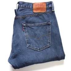 画像1: LEVI'Sリーバイス PREMIUM 501 BIGE USED加工 ストレッチ 後染め カラーデニムパンツ 紺 W34 L32★SDP4589 (1)