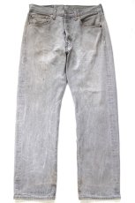 画像2: Levi'sリーバイス 501 ダメージ 先染め グレー デニムパンツ W33★SDP4593 (2)