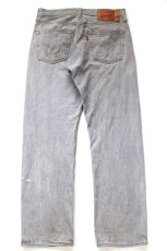 画像3: Levi'sリーバイス 501 ダメージ 先染め グレー デニムパンツ W33★SDP4593 (3)