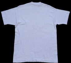 画像3: 90s カナダ製 Whales of the Pacific Coast クジラ シャチ アート コットンTシャツ 杢ライトグレー L (3)