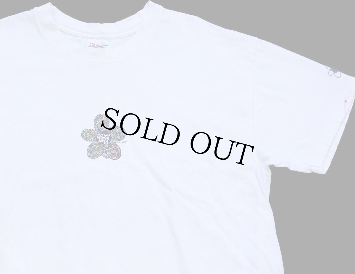 画像3: 90s Hanes SALTY Dog SURF SHOP フラワー柄 コットンTシャツ 白 L (3)