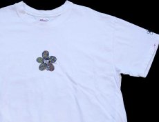 画像3: 90s Hanes SALTY Dog SURF SHOP フラワー柄 コットンTシャツ 白 L (3)