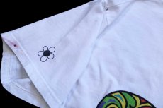 画像6: 90s Hanes SALTY Dog SURF SHOP フラワー柄 コットンTシャツ 白 L (6)