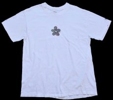 画像2: 90s Hanes SALTY Dog SURF SHOP フラワー柄 コットンTシャツ 白 L (2)