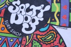 画像5: 90s Hanes SALTY Dog SURF SHOP フラワー柄 コットンTシャツ 白 L (5)
