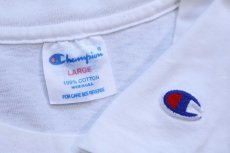 画像4: 90s USA製 Championチャンピオン BEARS BASEBALL コットンTシャツ 白 L (4)