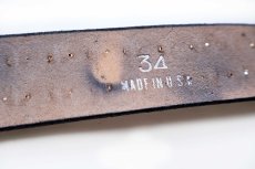 画像5: 新品★USA製 BRACKNEY LEATHER WORKS 2 PYRAMID スタッズ レザーベルト ブラック 34 (5)